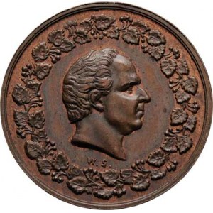 Seidan Václav, 1817 - 1870, Václav Hanka - měděná úmrtní medailka 12.1.1861 -