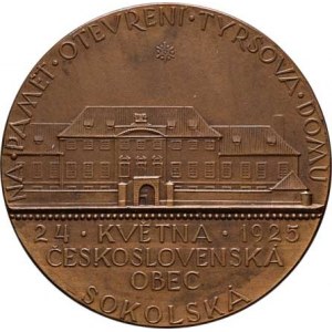 Šejnost Josef, 1878 - 1941, Otevření Tyršova domu v Praze 1925 - průčelí, opis