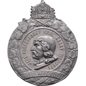 Poděbrady, Šmakal - odhalení pomníku králi Jiřímu 1896 - hlava