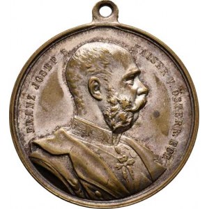 Praha - medaile Zemské jubilejní výstavy 1891, Návštěva císaře Fr.Josefa u barona F.Liebiga - poprs