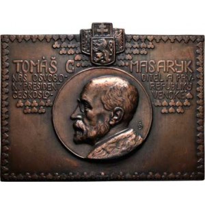 Československo - medaile s portrétem T.G.Masaryka, Šimonovský - jednostranná litá plaketa (1919) -