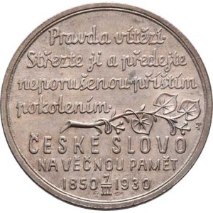 Československo - medaile s portrétem T.G.Masaryka, Španiel - České Slovo k 80.narozeninám 7.III.193