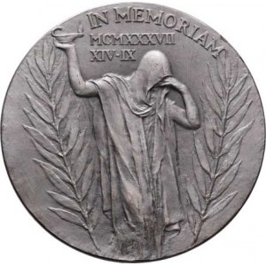 Československo - medaile s portrétem T.G.Masaryka, Španiel - úmrtní medaile 1937 - poprsí zleva,