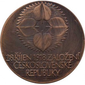 Československo - medaile s portrétem T.G.Masaryka, Synek a Vitanovský - 50.výročí vzniku ČSSR 1968