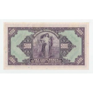 Československo - státovky II. emise, 5000 Koruna 1920, série C, BHK.17c, He.17b.s1,