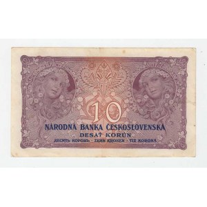 Československo - bankovky Národ. banky Československé, 10 Koruna 1927, série B006, BHK.22d, He.22b