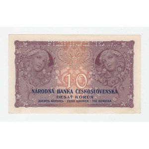 Československo - bankovky Národ. banky Československé, 10 Koruna 1927, série N189, BHK.22e, He.22b.