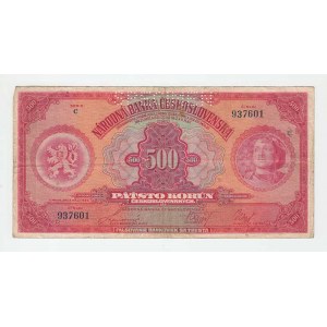 Československo - bankovky Národ. banky Československé, 500 Koruna 1929, série C, BHK.23c, He.23c.s1