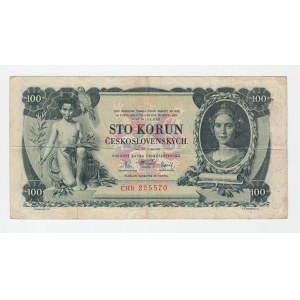 Československo - bankovky Národ. banky Československé, 100 Koruna 1931, série CHb, BHK.25b, He.25b1