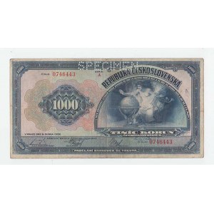 Československo - bankovky Národ. banky Československé, 1000 Koruna 1932, série A, BHK.26, He.26a.s1