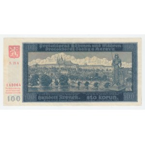 Protektorát Čechy a Morava, 1939 - 1945, 100 Koruna 1940 - 2.vyd., sér.21A, BHK.33a, He.35a,