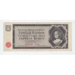 Protektorát Čechy a Morava, 1939 - 1945, 50 Koruna 1940 - série A32, BHK.34, He.36a neperf.