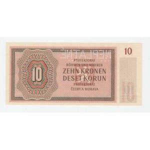 Protektorát Čechy a Morava, 1939 - 1945, 10 Koruna 1942 - série 13N, BHK.37b, He.39b1.s2,