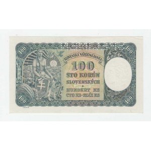 Slovenská republika, 1939 - 1945, 100 Koruna 1940, 1.vyd., sér. B14, BHK.48b,