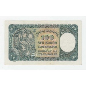 Slovenská republika, 1939 - 1945, 100 Koruna 1940, 1.vyd., sér. B14, BHK.48b,
