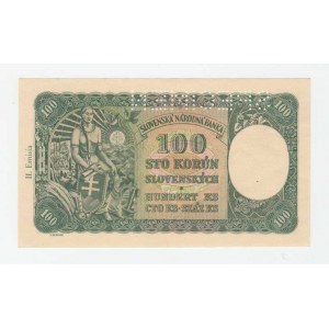 Slovenská republika, 1939 - 1945, 100 Koruna 1940, 2.vyd., sér.A10, BHK.49bA,