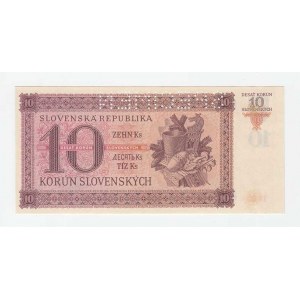 Slovenská republika, 1939 - 1945, 10 Koruna 1943, série Ťš8, BHK.54a, He.58a1.s1,