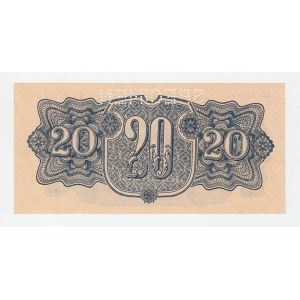 ČSR - Poukázky pro osvobozené území, 1944 - 1945, 20 Koruna 1944, série EX, BHK.58a1, He.63a.s1, na