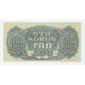 ČSR - Poukázky pro osvobozené území, 1944 - 1945, 100 Koruna 1944, série BA, BHK.59a1, He.64a1.s1,