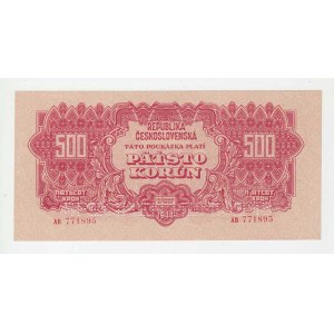 ČSR - Poukázky pro osvobozené území, 1944 - 1945, 500 Koruna 1944, série AB, BHK.60, He.65a.s2,