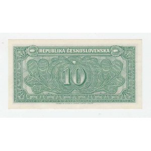 Československo - státovky londýnské emise, 10 Koruna (1945), série RG, BHK.71, He.76a1 neperf.