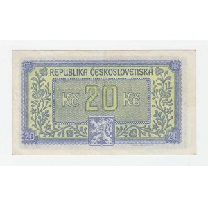 Československo - státovky londýnské emise, 20 Koruna (1945), série KY, BHK.72, He.77a neperf.
