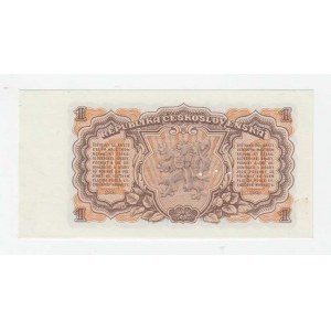 Československo - bankovky a státovky 1953, 1 Koruna 1953, sér. HR (Praha), BHK.86bB, He.98b.s1,