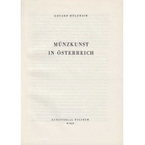 Knihy :, Holzmair Eduard : Münzkunst in Österreich, Wien 1948,
