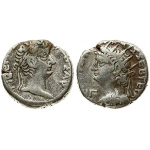Roman Empire Egypt 1 Tetradrachm Nero with Tiberius(54-68 AD). Of Alexandria. Averse: Radiate head of Nero left ...