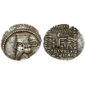 Parthia 1 Drachm (105-147 AD) Vologases III. Ekbatana. Averse: Diademed; jacketed bust of king left. Reverse: Arsakes I...