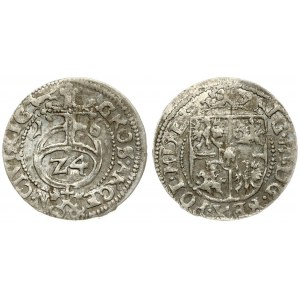 Latvia 1/24 Thaler 1616 Riga. Sigismund III Vasa (1587-1632). Averse: Crowned shield. Reverse...