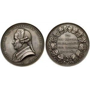 Latvia Award Medal (1880) of the Livonian General Useful Economic Society with the image of P.G. Blankenhagen. Prussia...