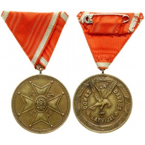 Latvia Republic Medal (1940). A Cross of Recognition III Class Bronze Grade Medal; c.1940. Weight approx: 21.50 g...