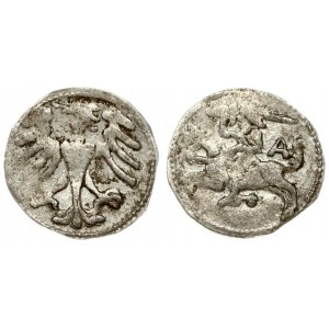 Lithuania 1 Denar (1492-1506) Vilnius. Alexander Jagiellon (1492–1506). Averse: King on charging horse. Reverse: Eagle...