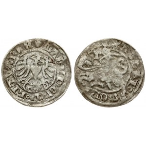 Lithuania 1/2 Grosz (1496-1498) Vilnius. Alexander Jagiellon (1492–1506); Lithuanian coins undated; Vilnius. Averse...