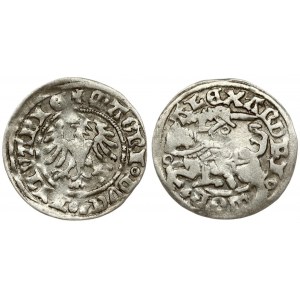 Lithuania 1/2 Grosz (1501-1506) Vilnius. Alexander Jagiellon (1501–1506); Lithuanian coins undated; Vilnius. Averse...