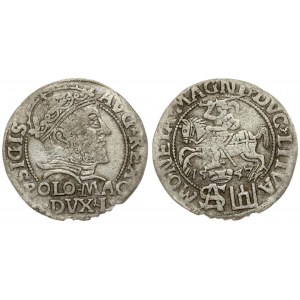 Lithuania 1 Grosz 1547 Vilnius. Sigismund II Augustus (1545-1572). Averse: Crowned bust facing right. Reverse...