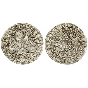 Lithuania 1/2 Grosz 1550 Vilnius. Sigismund II Augustus (1545-1572). Averse Lettering: SIGIS AVG REX PO MAG DVX LI...