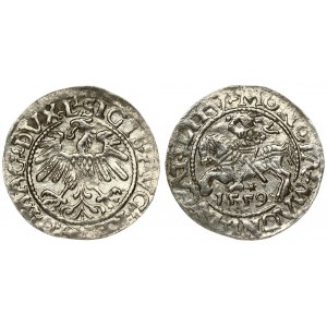 Lithuania 1/2 Grosz 1559 Vilnius. Sigismund II Augustus (1545-1572) - Lithuanian coins; 1/2 grosz 1559; Vilnius...