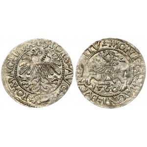 Lithuania 1/2 Grosz 1560 Vilnius. Sigismund II Augustus (1545-1572). Averse Lettering: SIGIS AVG REX PO MAG DVX L...