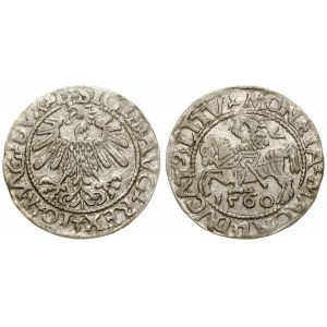 Lithuania 1/2 Grosz 1560 Vilnius. Sigismund II Augustus (1545-1572). Averse Lettering: SIGIS AVG REX PO MAG DVX L...