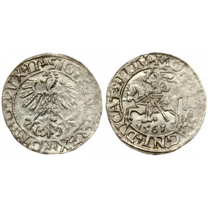 Lithuania 1/2 Grosz 1561 Vilnius. Sigismund II Augustus (1545-1572). Averse Lettering: *SIGIS*AVG*REX*PO*MAG*DVX*LI...