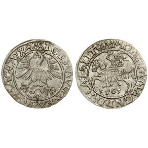 Lithuania 1/2 Grosz 1561 Vilnius. Sigismund II Augustus (1545-1572). Averse Lettering: SIGIS AVG REX PO MAG DVX L...