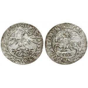 Lithuania 1/2 Grosz 1562 Vilnius. Sigismund II Augustus (1545-1572). Averse Lettering: SIGIS AVG REX PO MAG DVX LI...