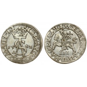 Lithuania 3 Groszy 1562 Vilnius. Sigismund II Augustus (1545-1572) - Lithuanian coins Vilnius; variety ...
