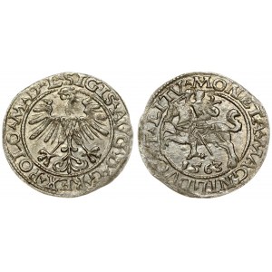 Lithuania 1/2 Grosz 1563 Vilnius. Sigismund II Augustus (1545-1572). Averse Lettering: SIGIS AVG REX PO MAG DVX L...