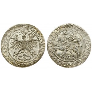Lithuania 1/2 Grosz 1564 Vilnius. Sigismund II Augustus (1545-1572). Averse Lettering: SIGIS AVG REX PO MAG DVX LI...
