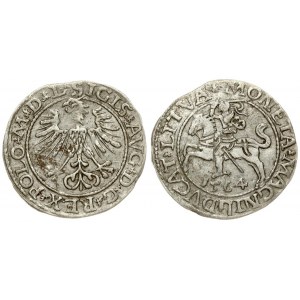 Lithuania 1/2 Grosz 1564 Vilnius. Sigismund II Augustus (1545-1572). Averse Lettering: SIGIS AVG REX PO MAG DVX L...