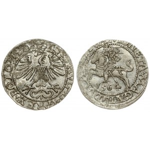 Lithuania 1/2 Grosz 1564 Vilnius. Sigismund II Augustus (1545-1572). Averse Lettering: SIGIS AVG REX PO MAG DVX L...