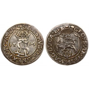 Lithuania 3 Groszy 1564 Vilnius. Sigismund II Augustus (1545-1572) - Lithuanian coins Vilnius; variety ...